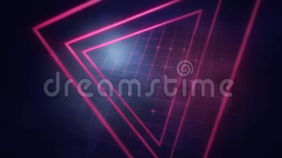 运动复古粉色三角形抽象背景视频的预览图