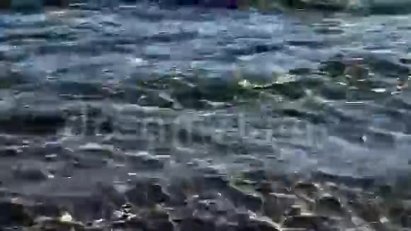 小波和光的图案特写加州约塞米蒂视频的预览图