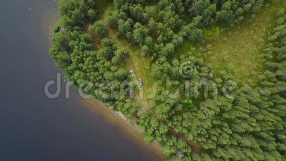 俄罗斯典型的空中乡村景观视频的预览图