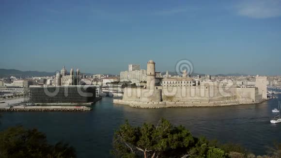 法国马赛市的延时鸟瞰图视频的预览图