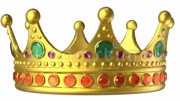 旋转的金色皇家皇冠视频的预览图