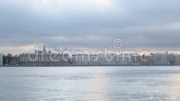圣彼得堡俄罗斯2015年12月15日圣彼得堡城市全景视频的预览图