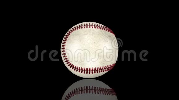 3D动画棒球球在屏幕中间旋转到位视频的预览图