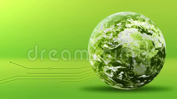 绿色能源概念绿色地球行星带线美国航天局提供的元素视频的预览图