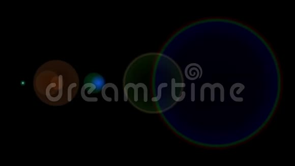 彩色彩虹镜头耀斑从白色滑动视频的预览图