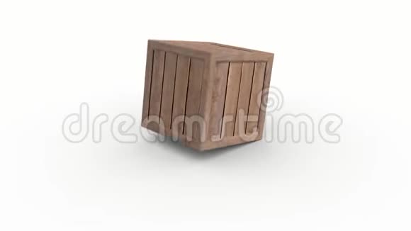 一个木制盒子吹开的动画显示订阅标志视频的预览图