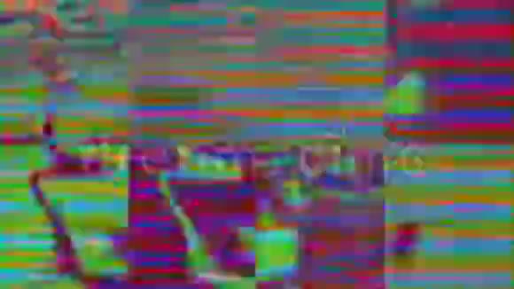 抽象不良跳闸效果光漏发光背景循环动画视频的预览图