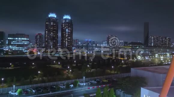 夜晚的东京天际线视频的预览图