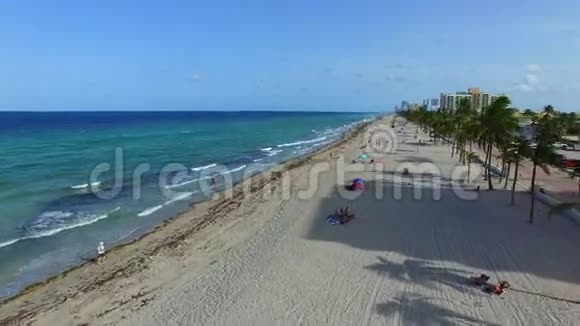 空中视频好莱坞海滩FL4视频的预览图