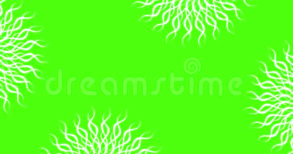绿色背景上的动画染色的绿色背景视频动画元素的形式为白框视频的预览图