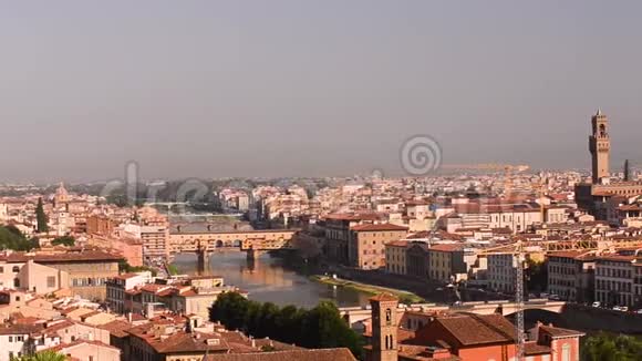 佛罗伦萨天际线夏季日落景色视频的预览图