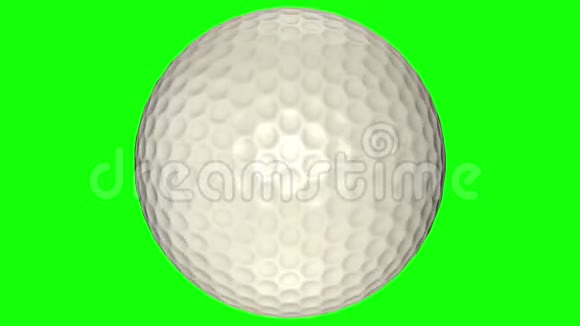 3D动画高尔夫球在透明背景中间转动视频的预览图