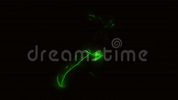 绿色跑步男跑步者动画标志元素具有展示效果视频的预览图