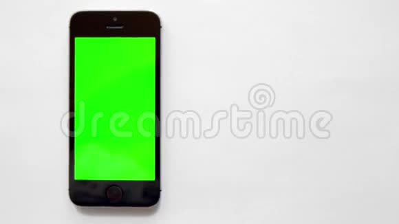智能手机绿色屏幕手动点击视频的预览图