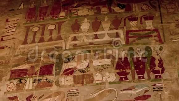 DeirelBahari的Hatshepsut神庙彩色浮雕埃及视频的预览图