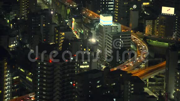 夜间城市景观交通道路运动视频的预览图