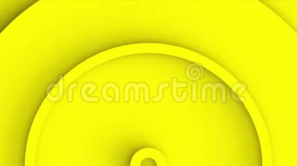 带黄色同心圆从中心移动的背景动画视频的预览图