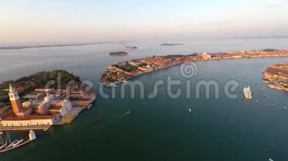 威尼斯的空中景色视频的预览图