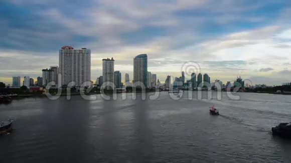 湄南河曼谷市视频的预览图