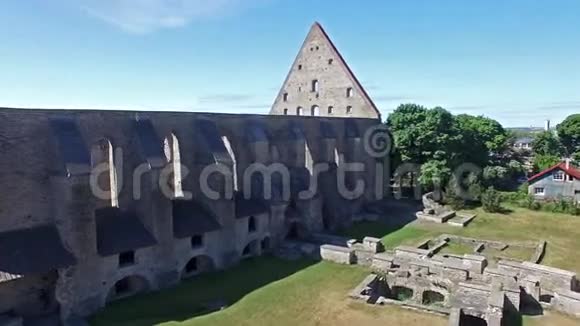 爱沙尼亚塔林的圣伯吉塔废墟视频的预览图