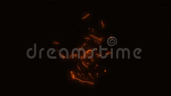 橙色燃烧海盗头动画标志与揭示效果视频的预览图