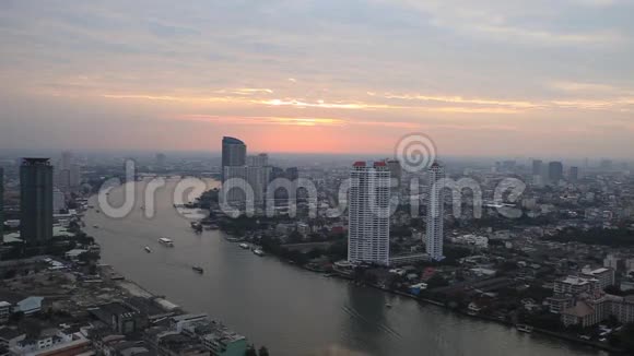 曼谷城市摩天大楼景观视频的预览图