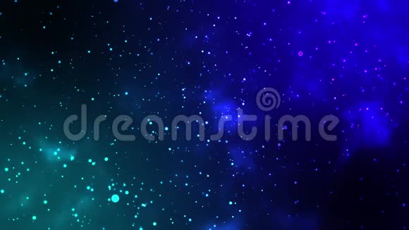 蓝色白色浮动粒子在蓝色背景上闪闪发光最好的4kUHD屏幕保护程序视频的预览图