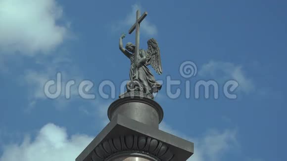 圣彼得堡亚历山大柱上的天使4公里视频的预览图