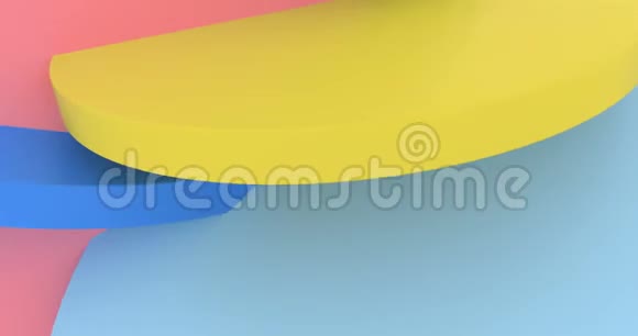 绿色背景上的彩色圆柱现代3d蓝色插图蓝色背景Cg动画现代商业技术视频的预览图