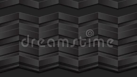黑色三维几何形状抽象技术运动动画背景视频的预览图