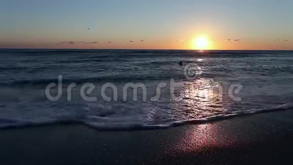 海上日出带浪视频的预览图