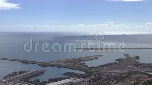 摩洛哥城市阿加迪尔港口景观视频的预览图