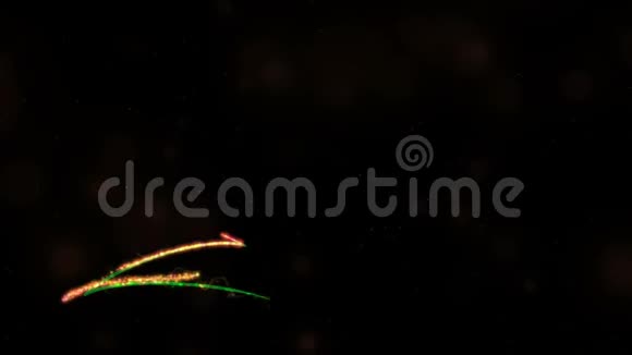 用松树和烟火制作的德国弗罗赫韦纳赫滕动画圣诞快乐视频的预览图
