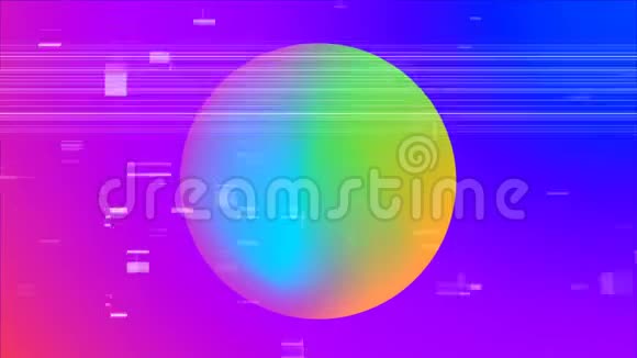从粉红色到紫色的多色球的正面景色视频的预览图