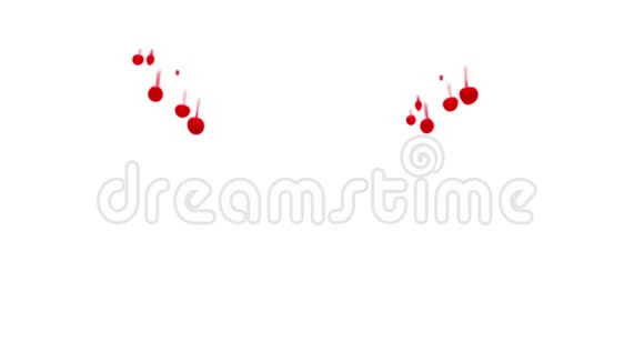 白色背景上的红色墨水3D渲染与卢马哑光许多墨水注射5视频的预览图