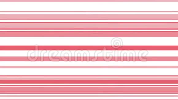 彩色条纹序列图案4k抽象的红色和白色运动图形背景横幅表演动画视频的预览图
