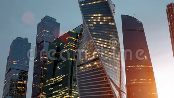 莫斯科城市天际线超脱视频的预览图