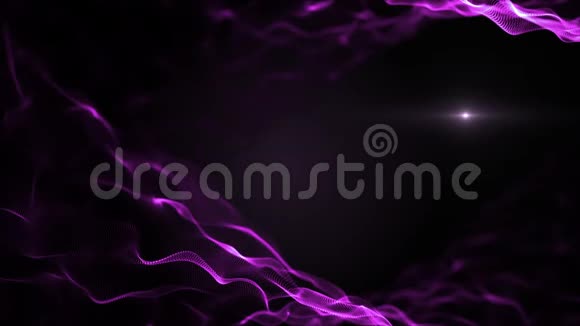 抽象可循环紫色紫色波浪状运动背景4K视频的预览图