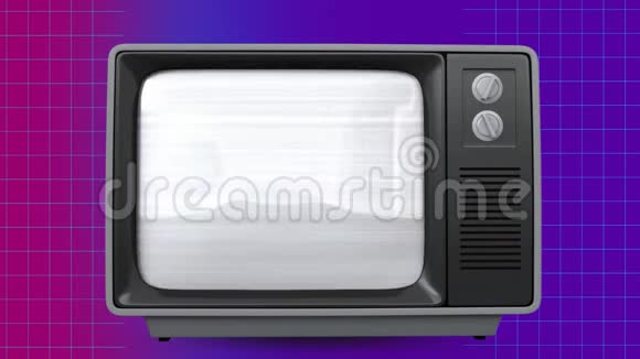 复古背景的紫色屏幕复古电视视频的预览图