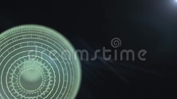 电子电路球体未来主义服务器代码处理在黑暗空间视频的预览图