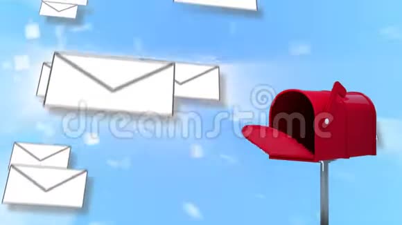 信盒打开给信过了一会儿许多信落在蓝色的背上视频的预览图