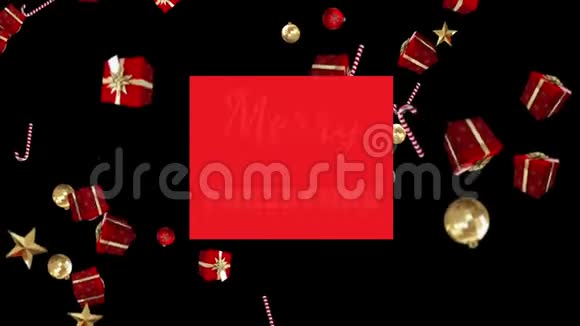 红色广场上写的圣诞快乐视频的预览图