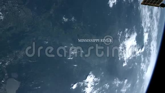 从太空中看到的密西西比河美国宇航局提供的一些元素视频的预览图