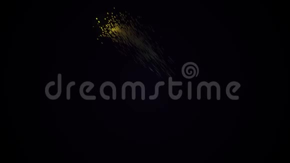 点以球形旋转动画将球体与发光粒子混合在黑色上的抽象动画视频的预览图