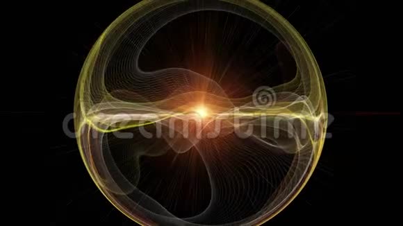 粒子球物体和慢运动闪烁光的未来动画4096x2304环4K视频的预览图