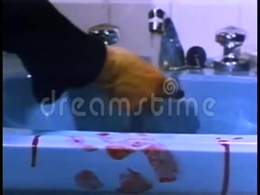 手部清洁用海绵清洗血槽视频的预览图