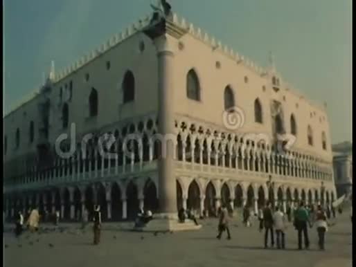 意大利威尼斯圣马可广场广角景观视频的预览图