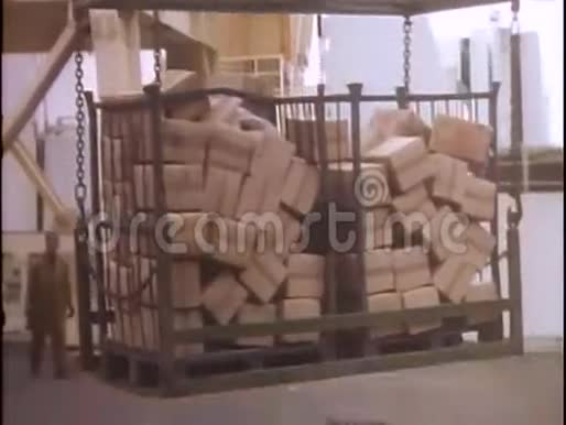 货物在中东港卸货视频的预览图