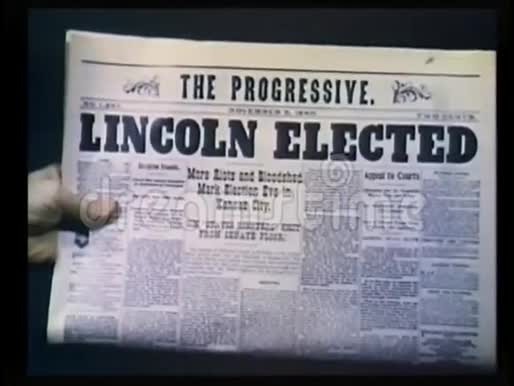 报纸头条林肯当选视频的预览图