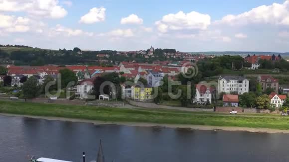 德国梅森历史上的梅森市中心全景德国米森是一个位于埃尔贝两岸的小镇视频的预览图
